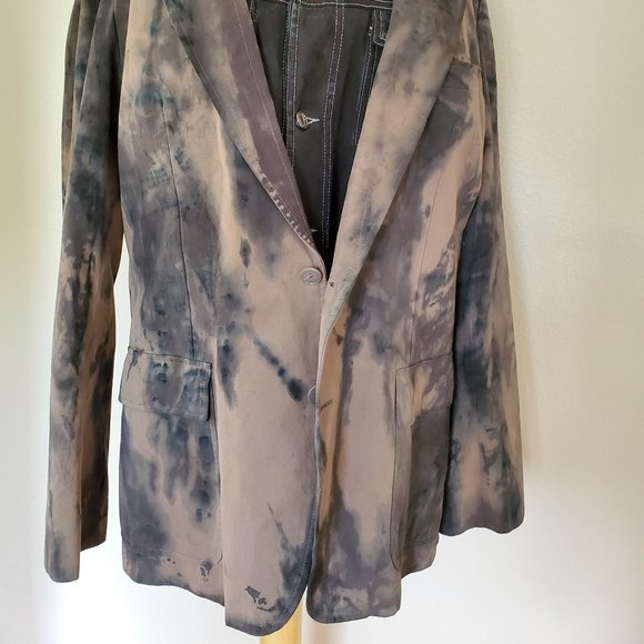 Dolce Gabbana blazer denim jacket 44 46 56 XL dyed gray black white beige pinup - Picture 10 of 11